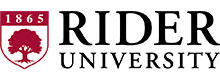 Rider University official logo: shield with a tree and the year 1865 beside the wordmark RIDER UNIVERSITY