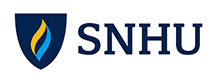 Southern New Hampshire University (SNHU) logo with shield and flame