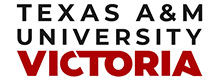 Texas A&M University Victoria logo with black'TEXAS A&M UNIVERSITY' and red 'VICTORIA' text.